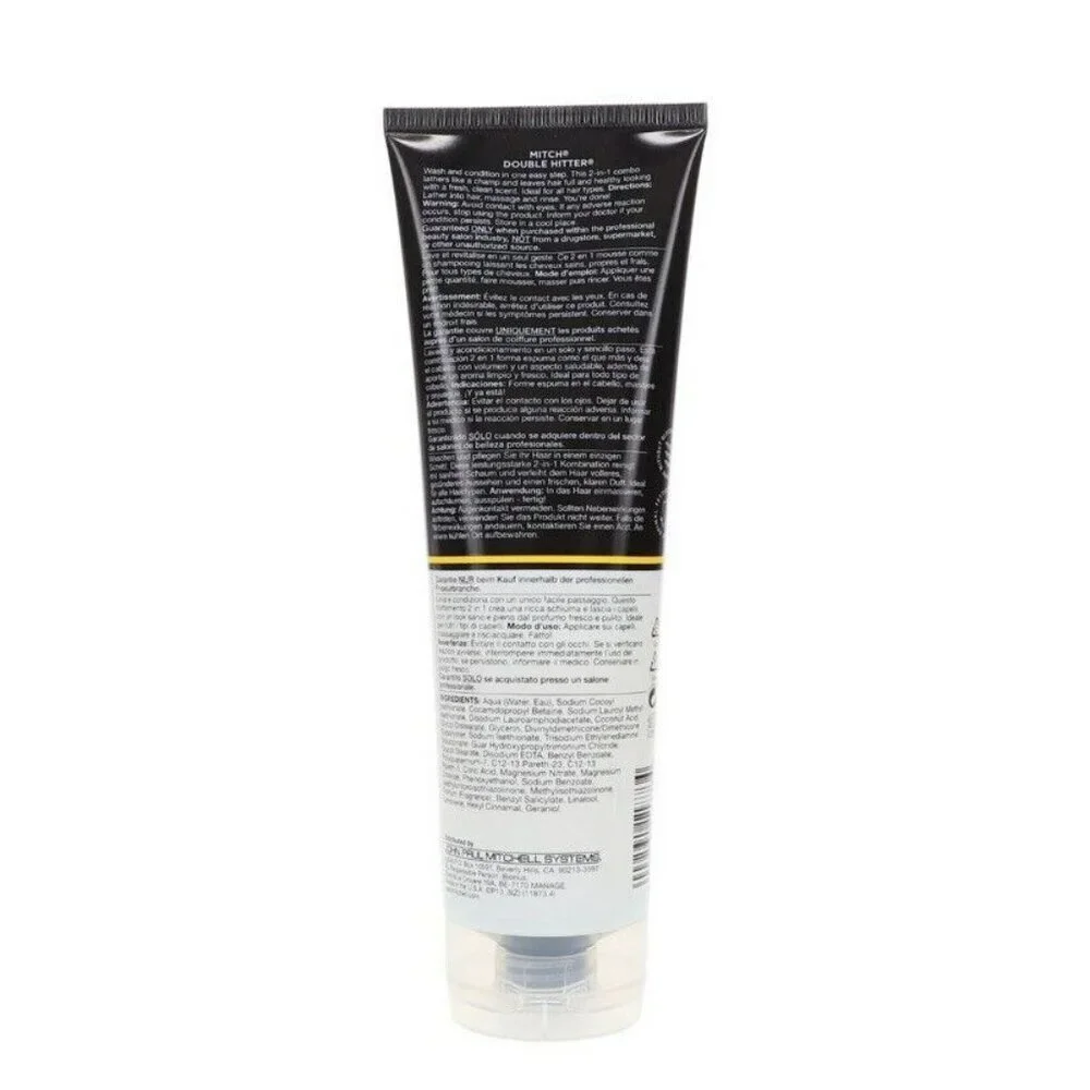 Paul Mitchel • Mitch Double Hitter 2-in-1 & Conditioner • 8.5oz • NEW
